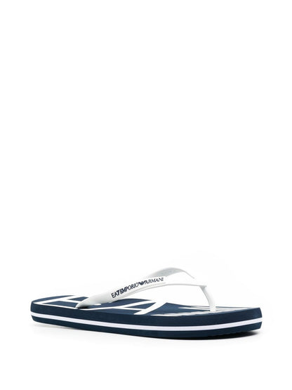 Ea7 Logo Flip Flops
