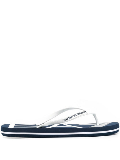 Ea7 Logo Flip Flops