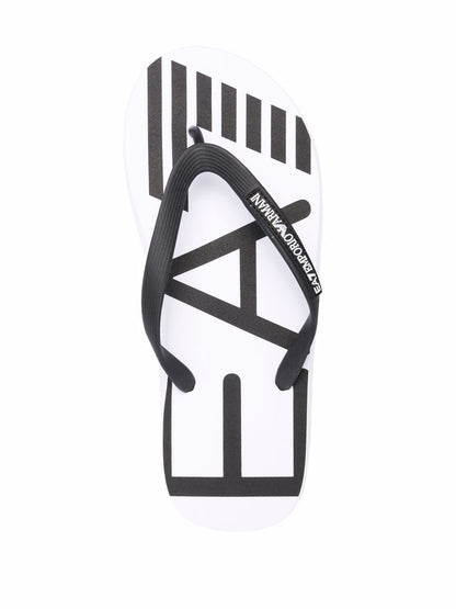 Ea7 Logo Flip Flops