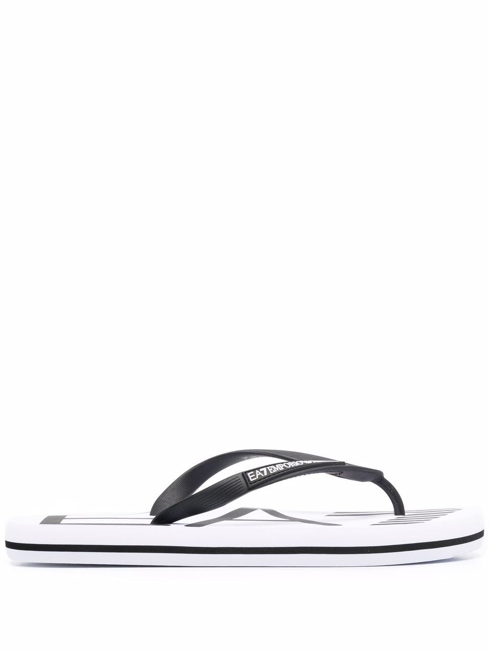 Ea7 Logo Flip Flops