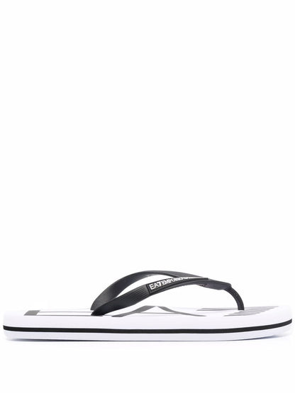Ea7 Logo Flip Flops