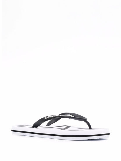 Ea7 Logo Flip Flops