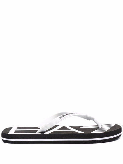 Ea7 Logo Flip Flops