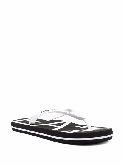 Ea7 Logo Flip Flops