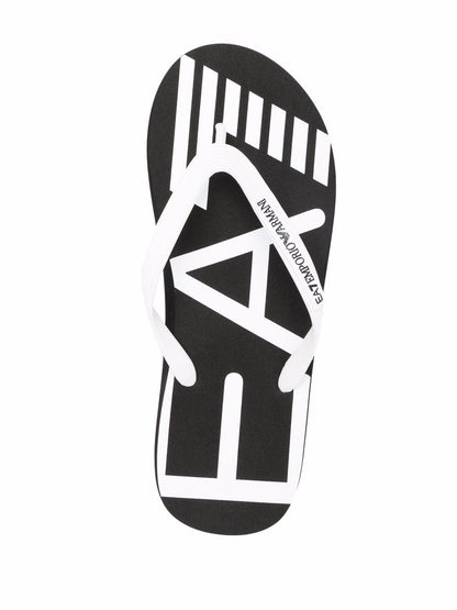 Ea7 Logo Flip Flops