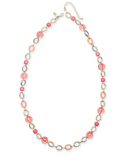 Inc Gold-Tone Stone &amp; Bead Strand Necklace, 35-1/2+ 3 Extender