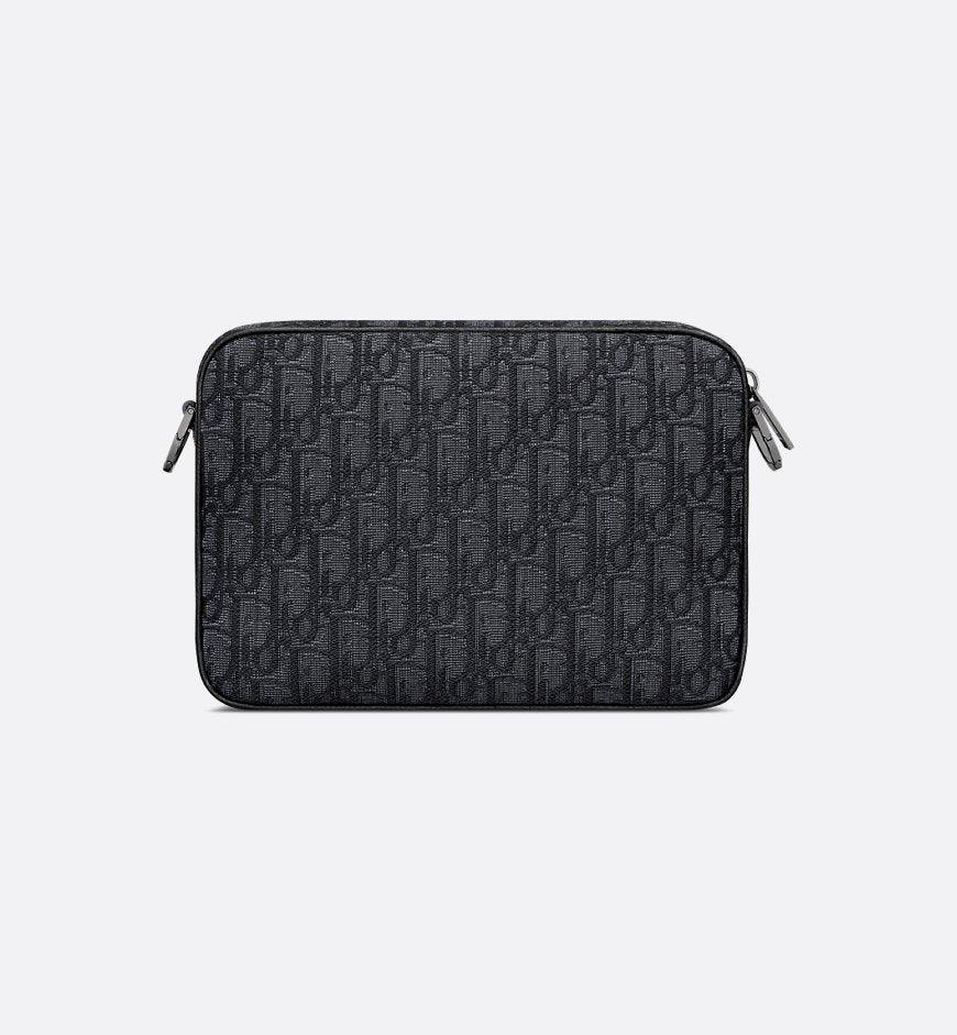 Dior Saddle Triple Pouch Beige and Black Dior Oblique Jacquard