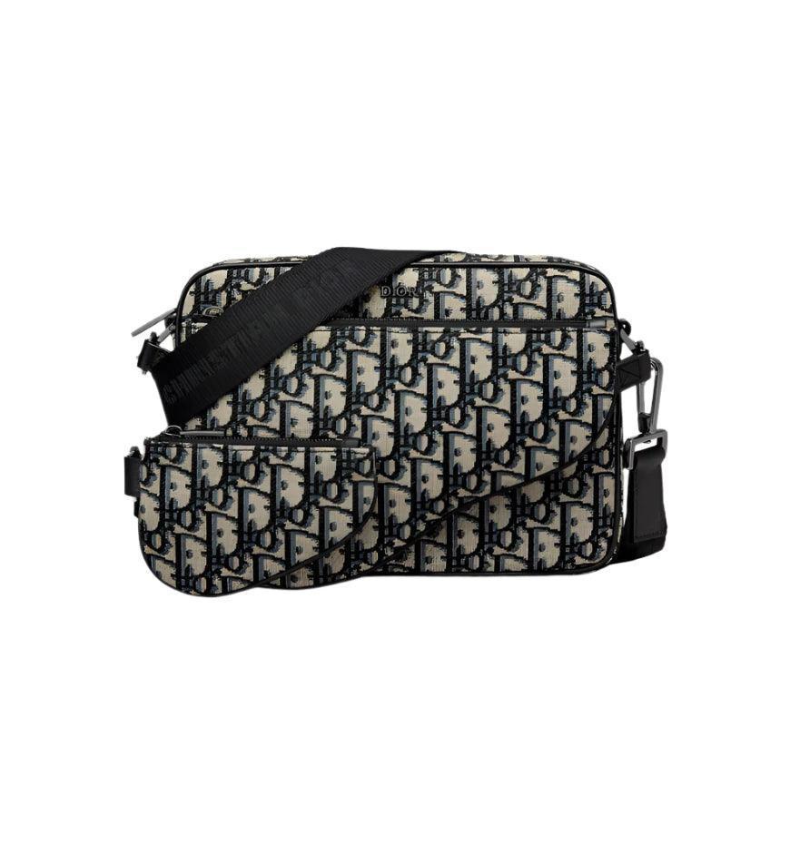 Dior Saddle Triple Pouch Black Dior Oblique Jacquard
