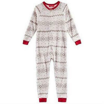 Family Pajamas Matching Winter Fairisle One-Piece Gray