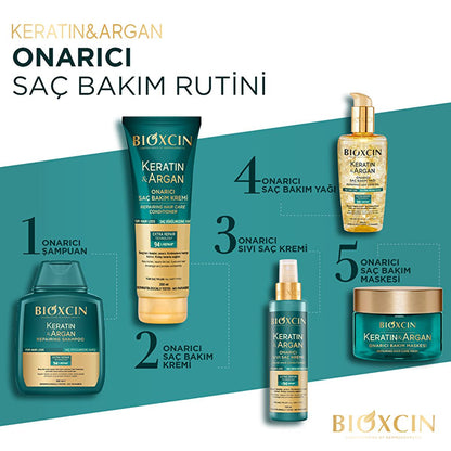 Bioxcin Keratin &amp; Argan Hair Care Oil - Nourishing, Repairing, and Moisturizing for Damaged Hair