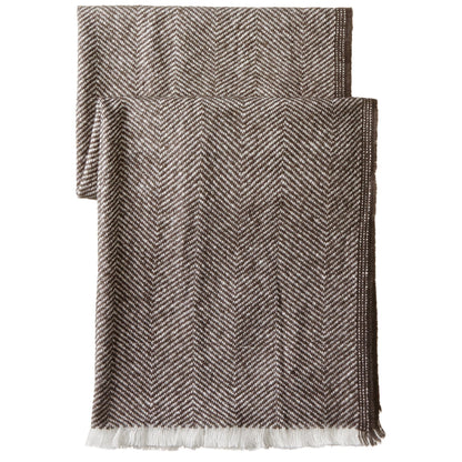 David &amp; Young Womens Herringbone Blanket Wrap, Black, One Size