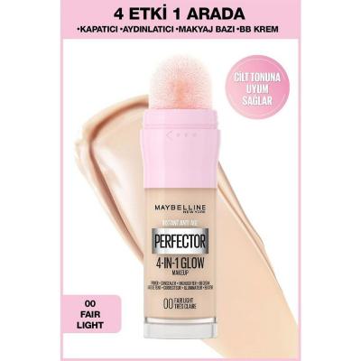 Maybelline Instant Perfector Glow 00 Fair Light: 4-in-1 Illuminating Foundation, Concealer, Highlighter &amp; Primer for Radiant, Vegan, Flawless Skin