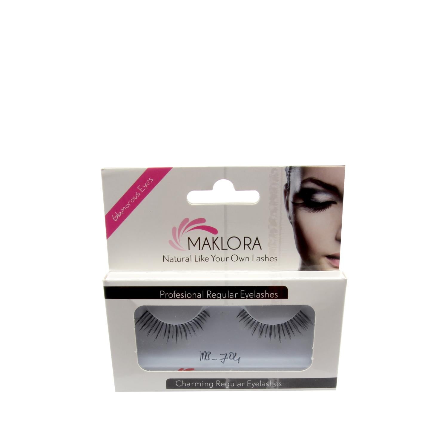 Maklora Natural False Eyelashes MB704 - Enhance Your Natural Beauty with Easy Application