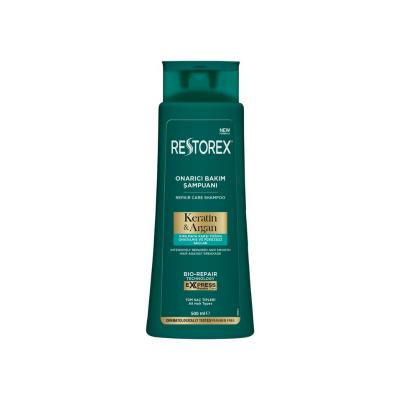 Restorex Keratin and Argan Hair Care Shampoo - Repairing &amp; Nourishing Shampoo for Damaged Hair, 500ml