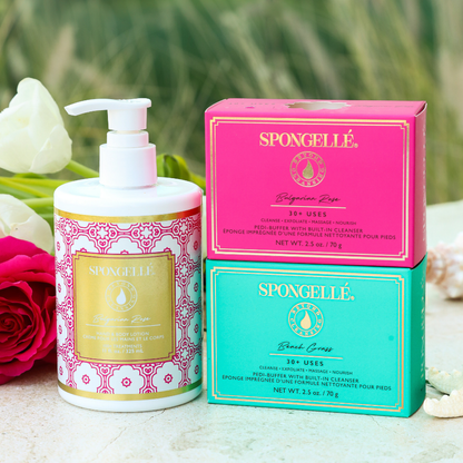 Beach Grass &amp; Bulgarian Rose Pedi Buffer and Body Lotion Set