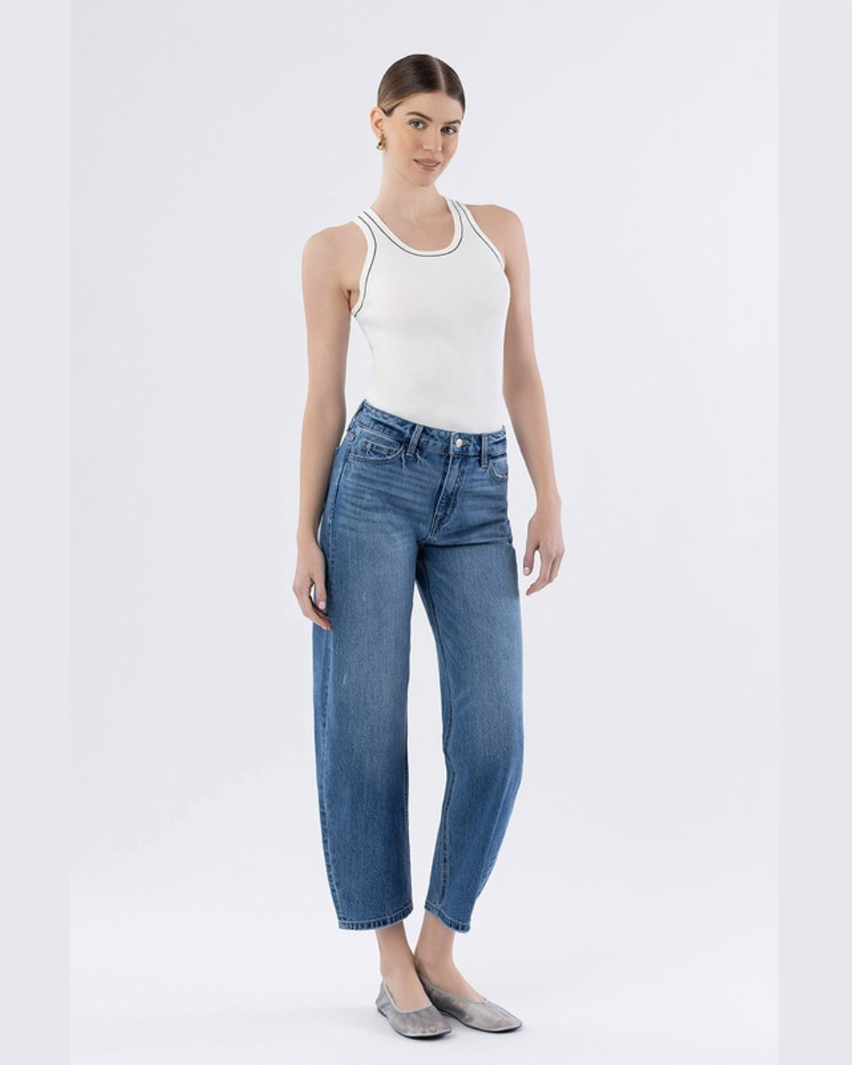 Viola High Rise Barrel Jeans