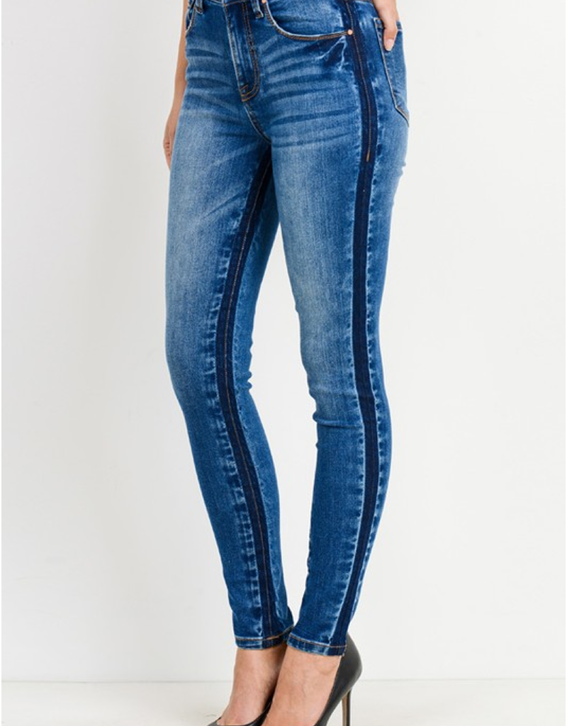Contrast Wash Ankle Skinny
