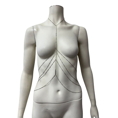 LulusComing Out of My Cage Silver Beaded Bodychain
