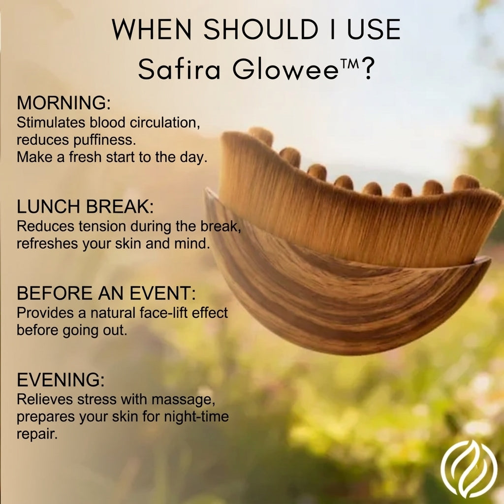 Safira Glowee™ Facial Massage Comb - Lymphatic Drainage &amp; Glow Boosting Face Massager