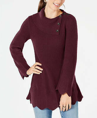 Style &amp; Co Petites Scallop-Edge Sweater