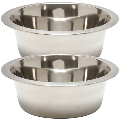 Jeffers Heavy Weight Stainless Steel Pet Bowls – Durable Pet Food &amp; Water Dish, Chew-Resistant, Dishwasher Safe
