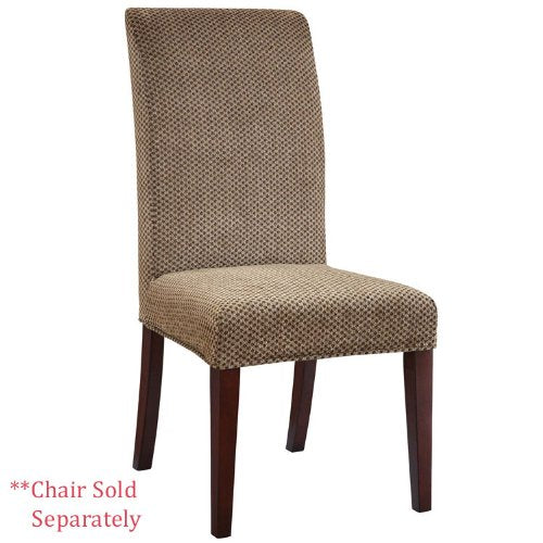 Powell Brown &amp; Tan Checked Chenille Chair Slip Cover, 1-Pack