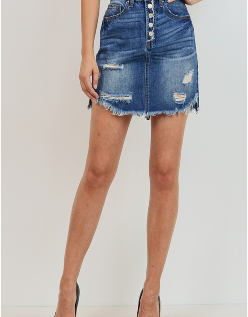 Button Down Midi Skirt