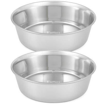 Jeffers Heavy Weight Stainless Steel Pet Bowls – Durable Pet Food &amp; Water Dish, Chew-Resistant, Dishwasher Safe
