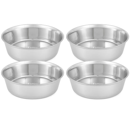 Jeffers Heavy Weight Stainless Steel Pet Bowls – Durable Pet Food &amp; Water Dish, Chew-Resistant, Dishwasher Safe