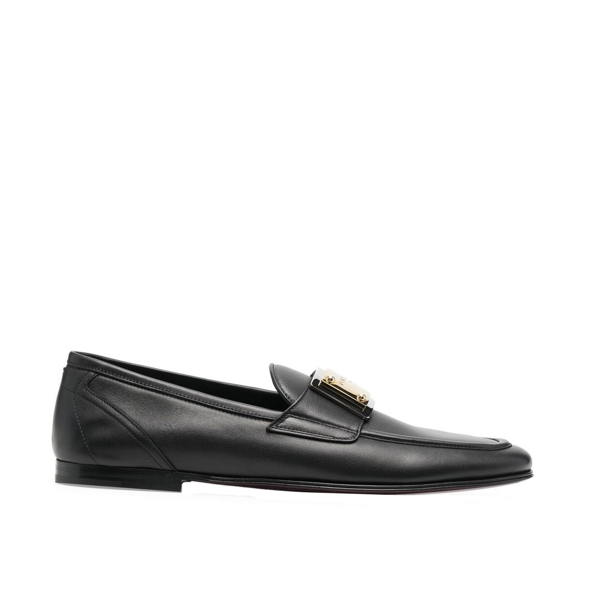 Dolce &amp; Gabbana Leather Logo Loafers