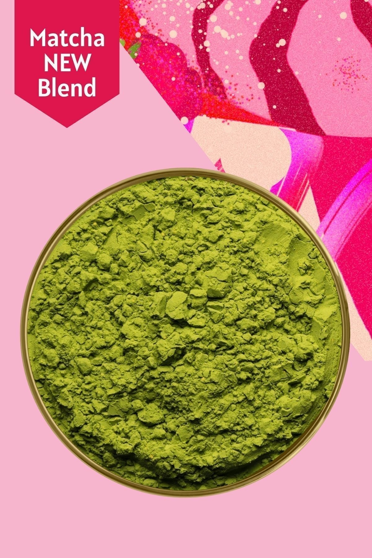Mim and More Raspberry &amp; Strawberry Matcha Raspberry and Strawberry Flavored Matcha, 25 gr