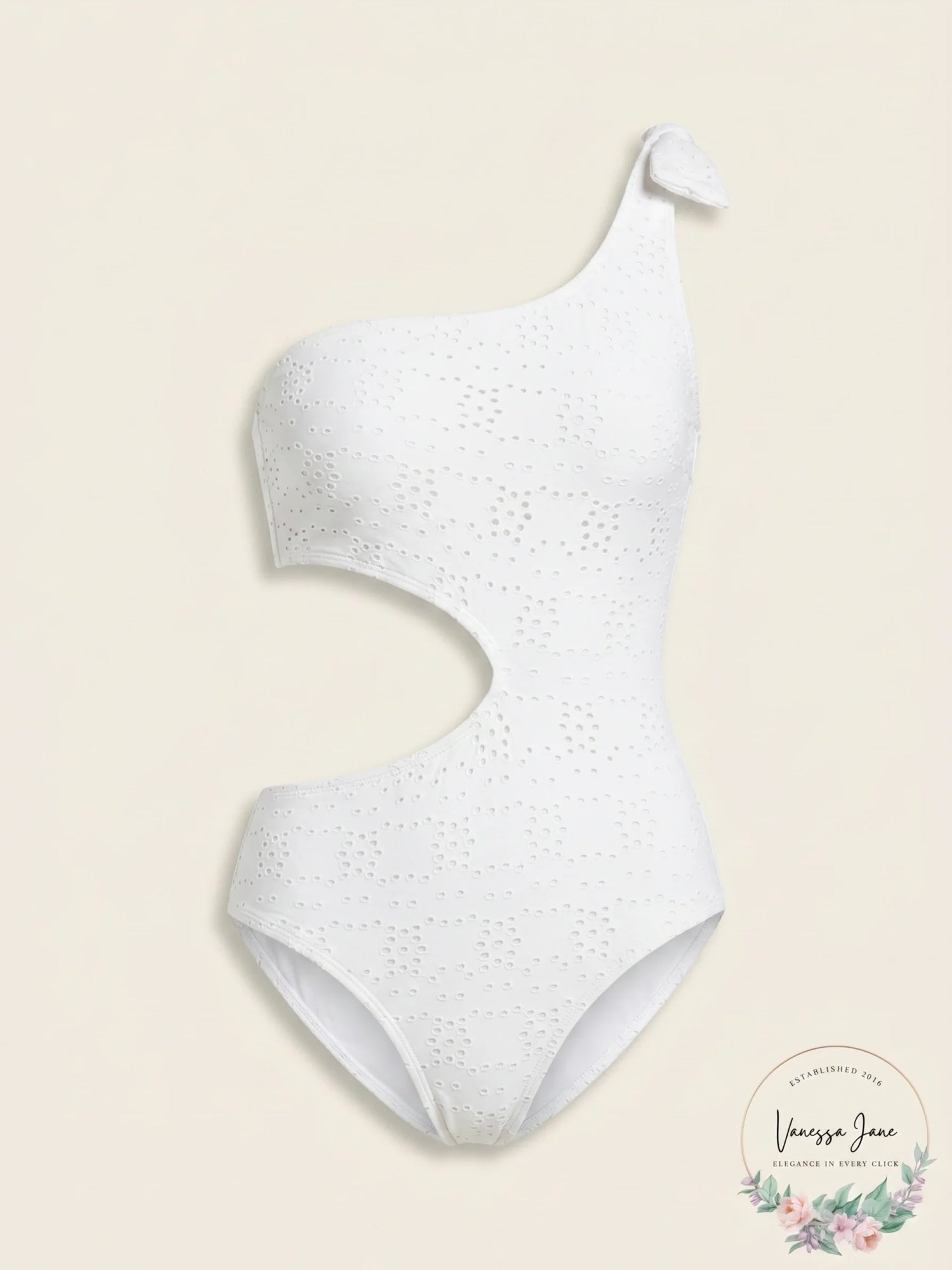 Aqua Swim One Shoulder Side Cutout One Piece Swimsuit