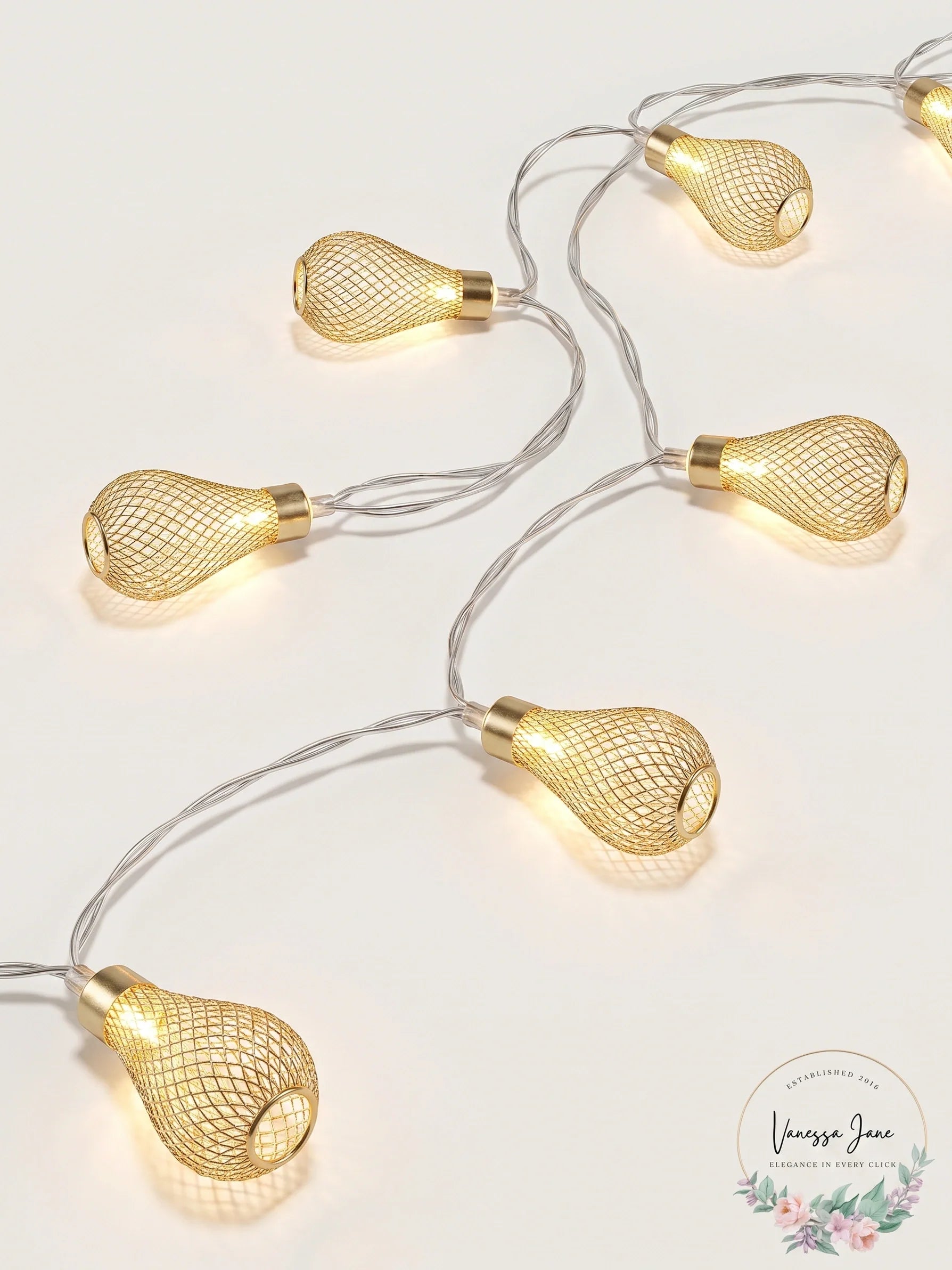 Signature Battery Operated Dome Metal Cap LED Light String, Silver, 4.5-Feet