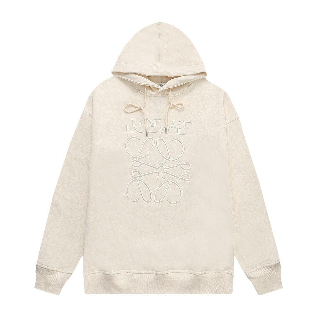 Loewe Relaxed fit hoodie in cotton Beige