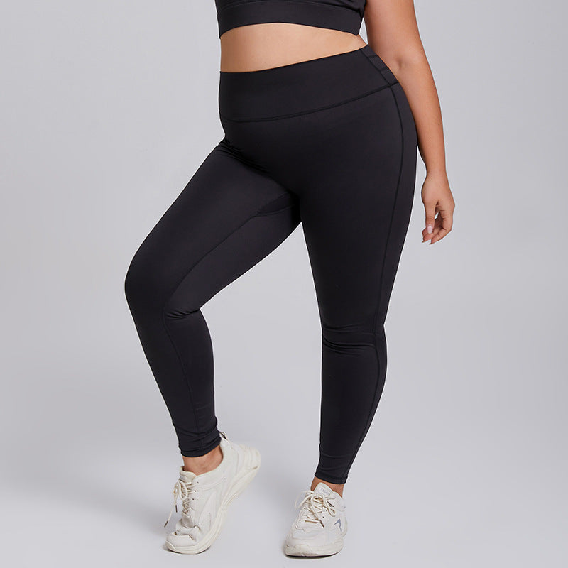 Womens Plus Size High Elastic Yoga Fitness Suit