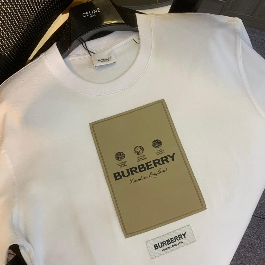Burberry White T-Shirt Without Collar