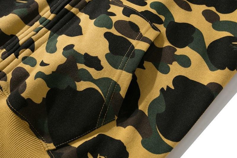 BAPE 1st Camo Shark Full Zip Hoodie (FW21) Yellow
