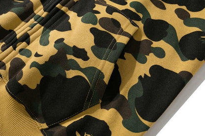 BAPE 1st Camo Shark Full Zip Hoodie (FW21) Yellow