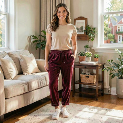 Pj Salvage Velour Vanity Pajama Pants, Size XL