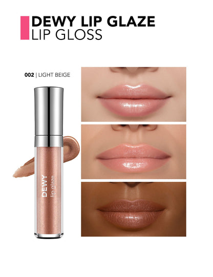 Flormar Dewy Lip Glaze Plumping Lip Gloss 002 Light Beige