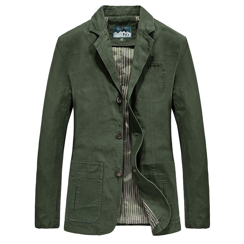 Mens Casual Cotton Suit