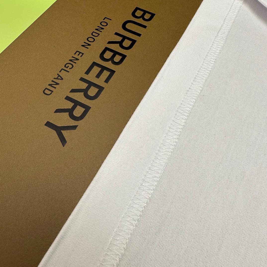 Burberry White T-Shirt Without Collar