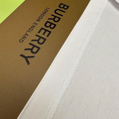 Burberry White T-Shirt Without Collar