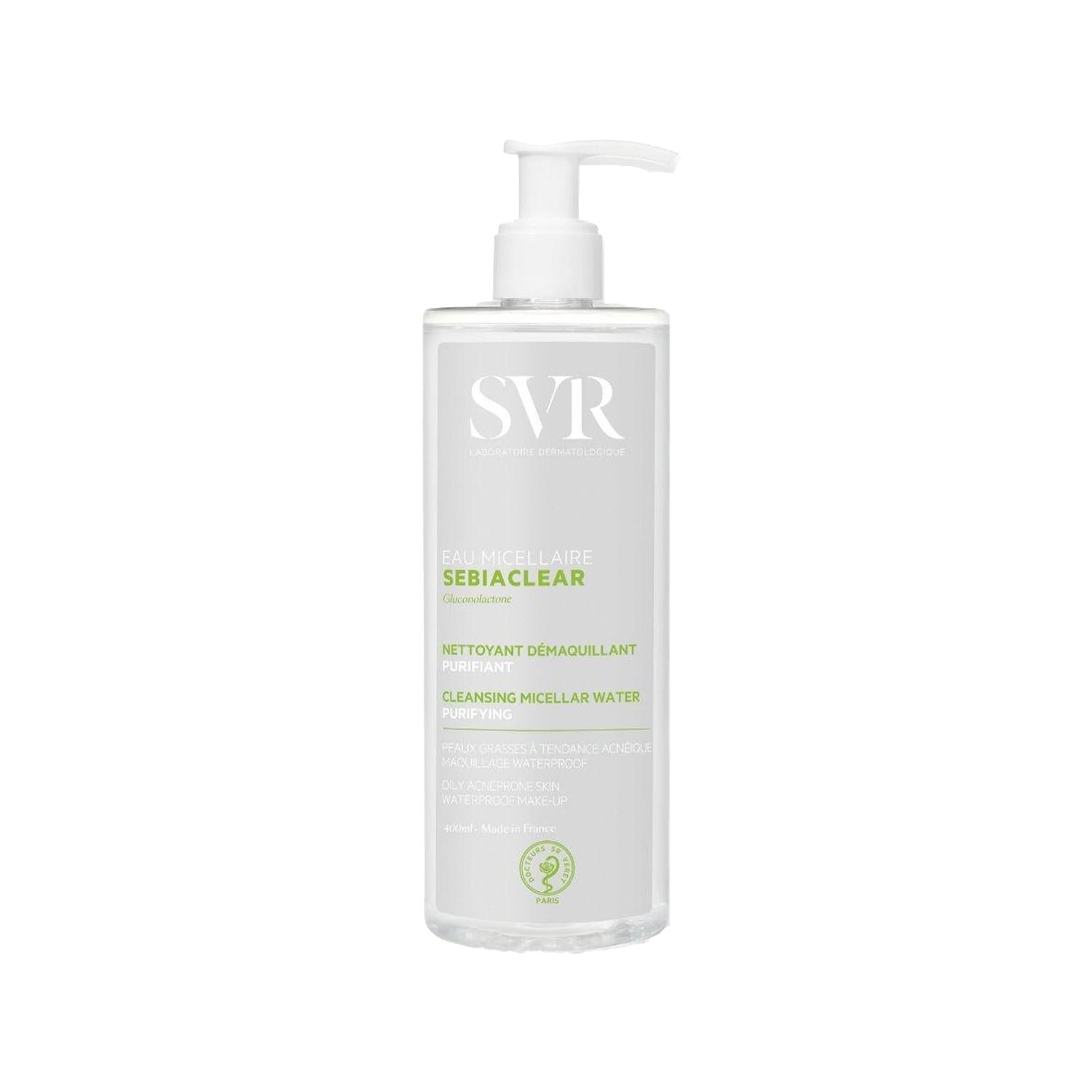 SVR Sebiaclear Micellar Water Refill: Gentle Makeup Remover &amp; Sensitive Skin Cleanser - 400ml Hydrating Formula