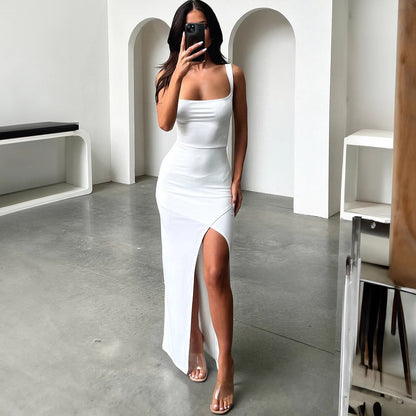 Sexy Slim Fit Slit Suspender Dress
