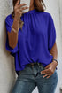 Tie Back Slit Half Sleeve Blouse by Trendsi