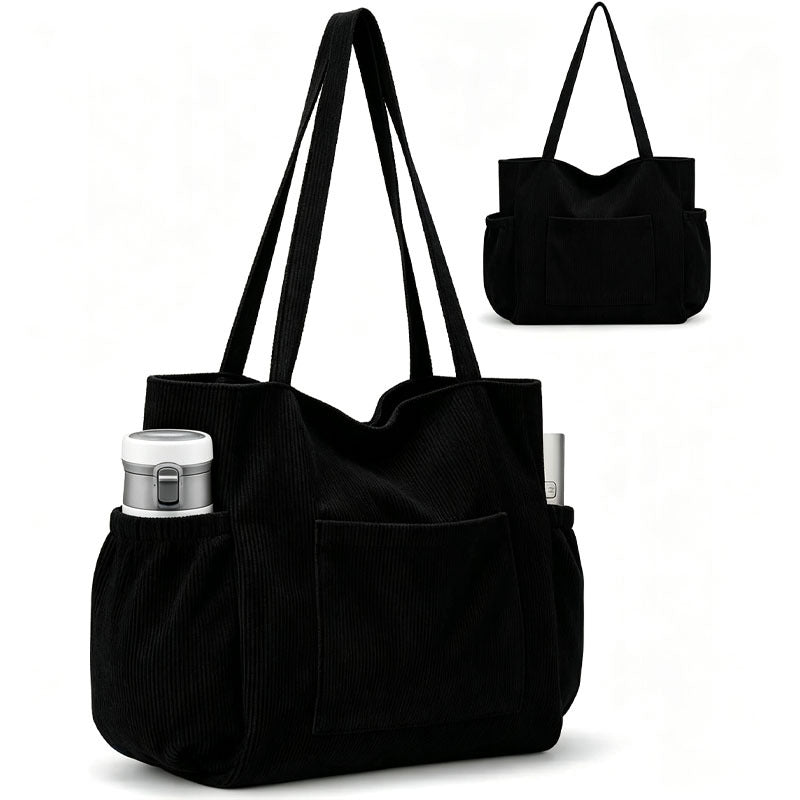 Fashion Corduroy Crossbody Tote Bag