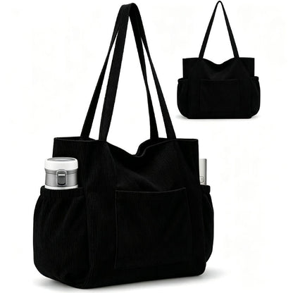 Fashion Corduroy Crossbody Tote Bag