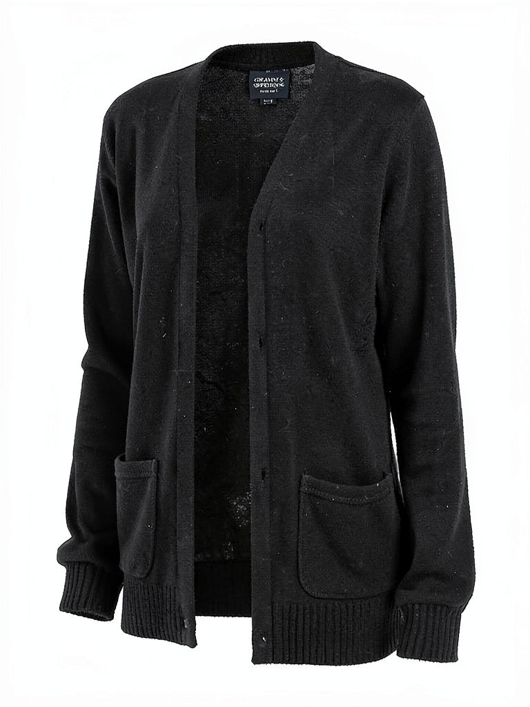 Velvet by Graham &amp; Spencer Long Open-Front Cardigan, Size Small