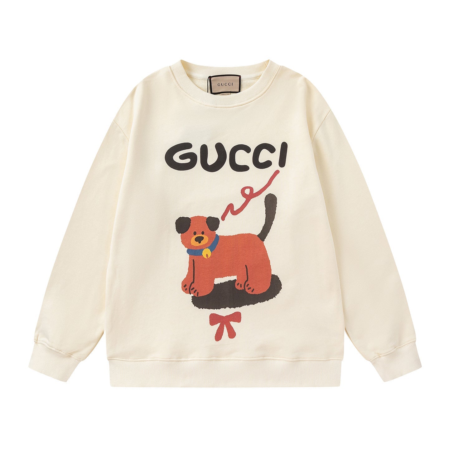 GUCCI Beige Cotton Jersey Sweatshirt New &amp; Authentic